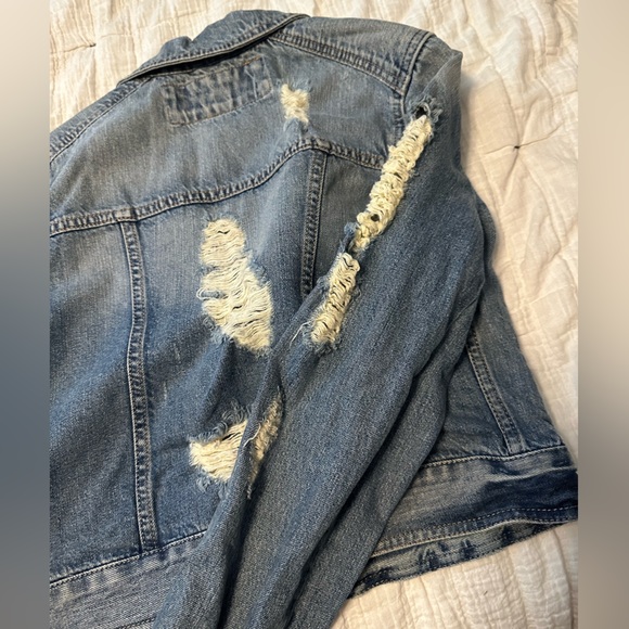 Express distressed jean jacket size S - Picture 3 of 6